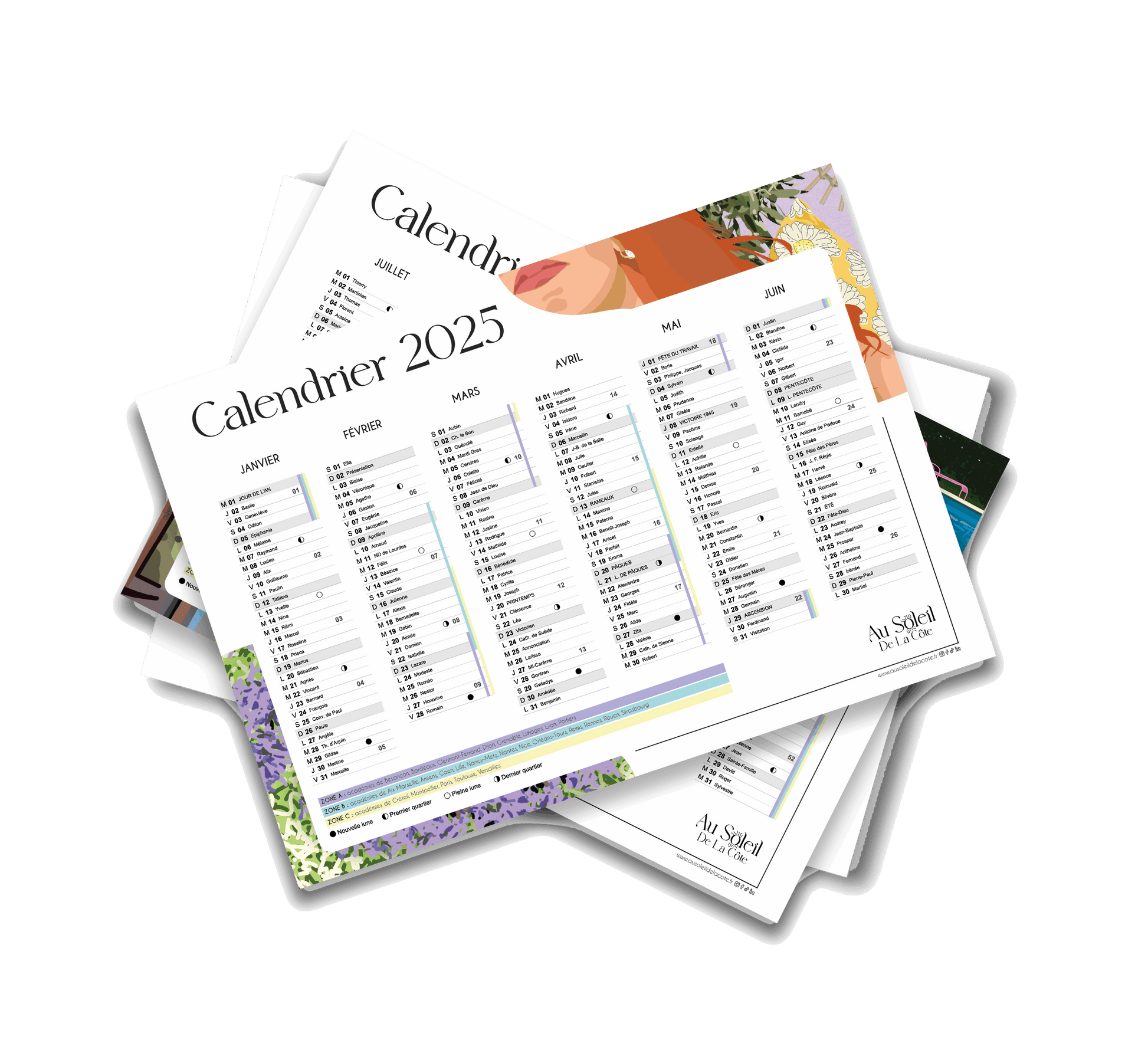 Calendrier 2025 - Aux couleurs de la Provence