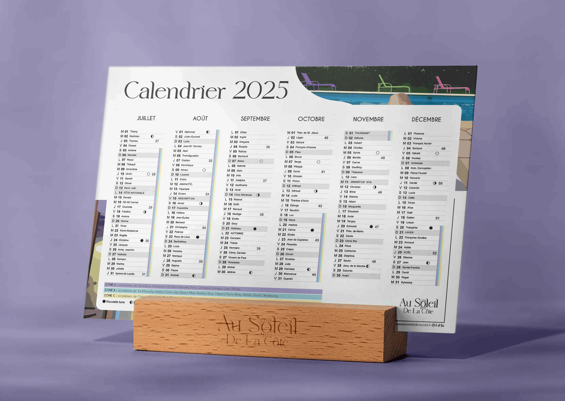 Calendrier 2025 - Aux couleurs de la Provence