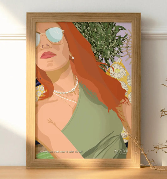 Affiche - Les terrasses d’été sous le soleil du sud