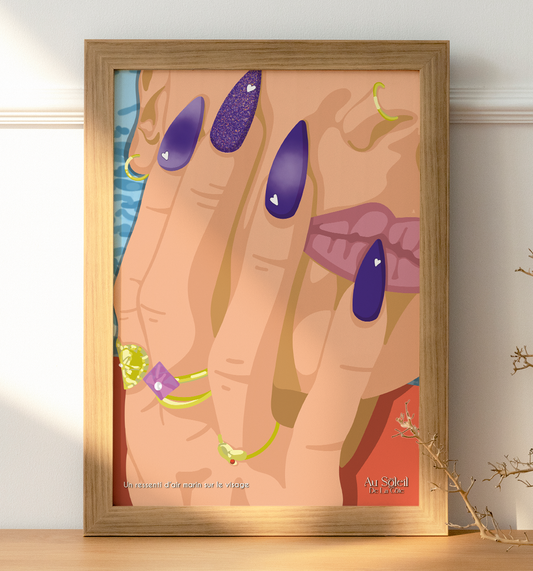 Affiche – Un ressenti d’air marin sur le visage