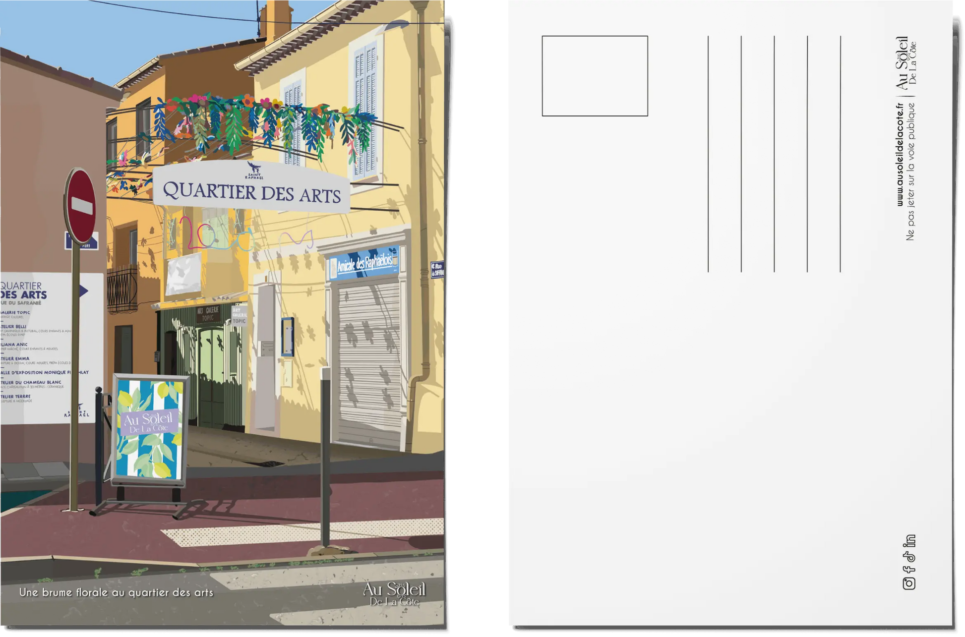 Carte Postale - Une brume florale au quartier des arts