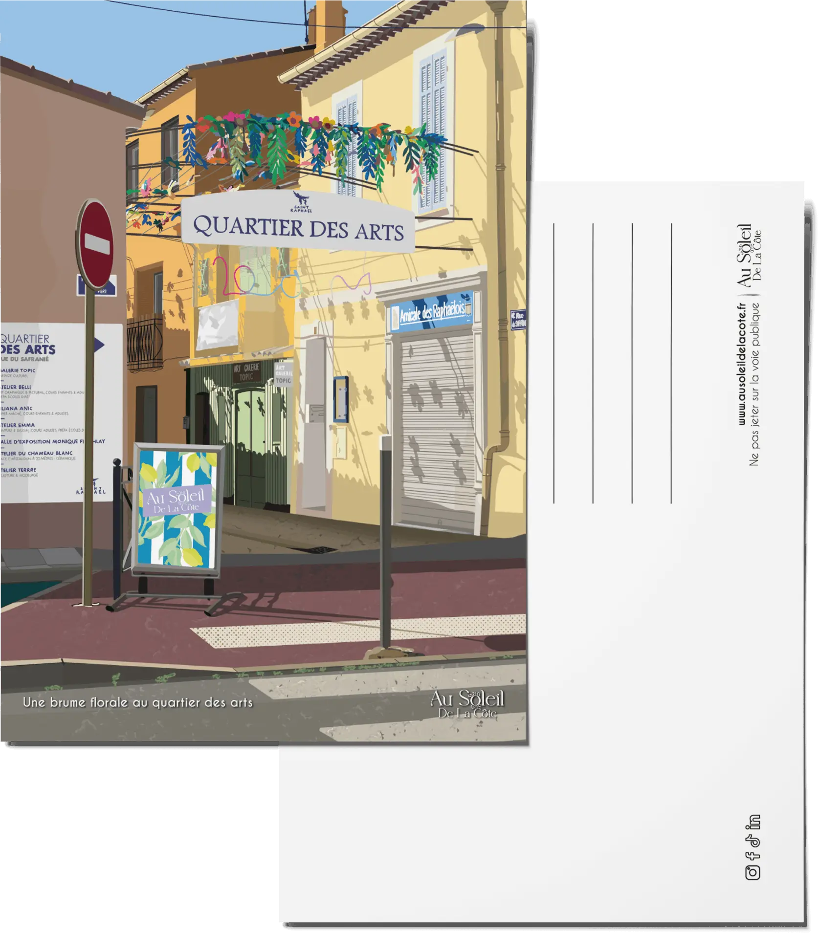 Carte Postale - Une brume florale au quartier des arts