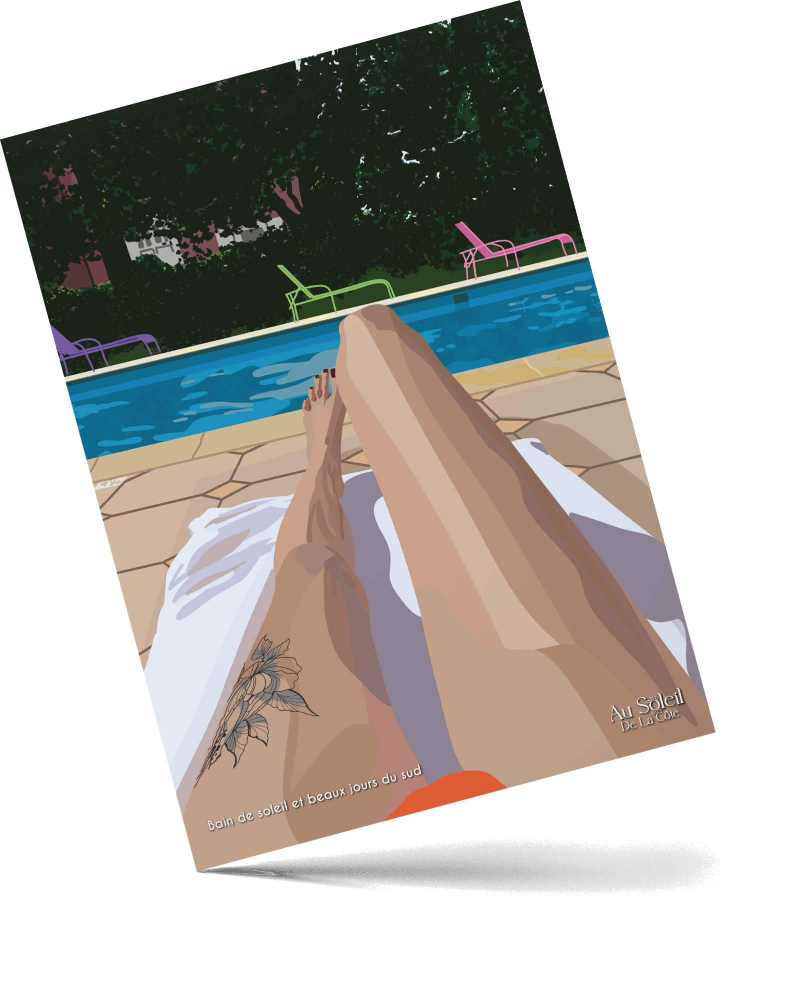 Affiche -  Bain de soleil et beaux jours du sud
