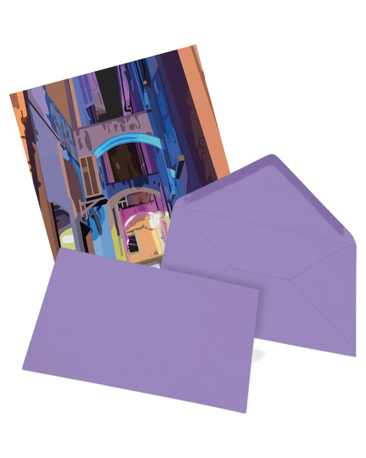 Enveloppes violettes – Format idéal pour cartes postales