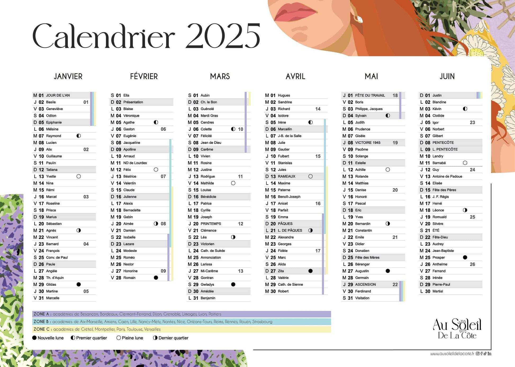 Calendrier 2025 - Aux couleurs de la Provence