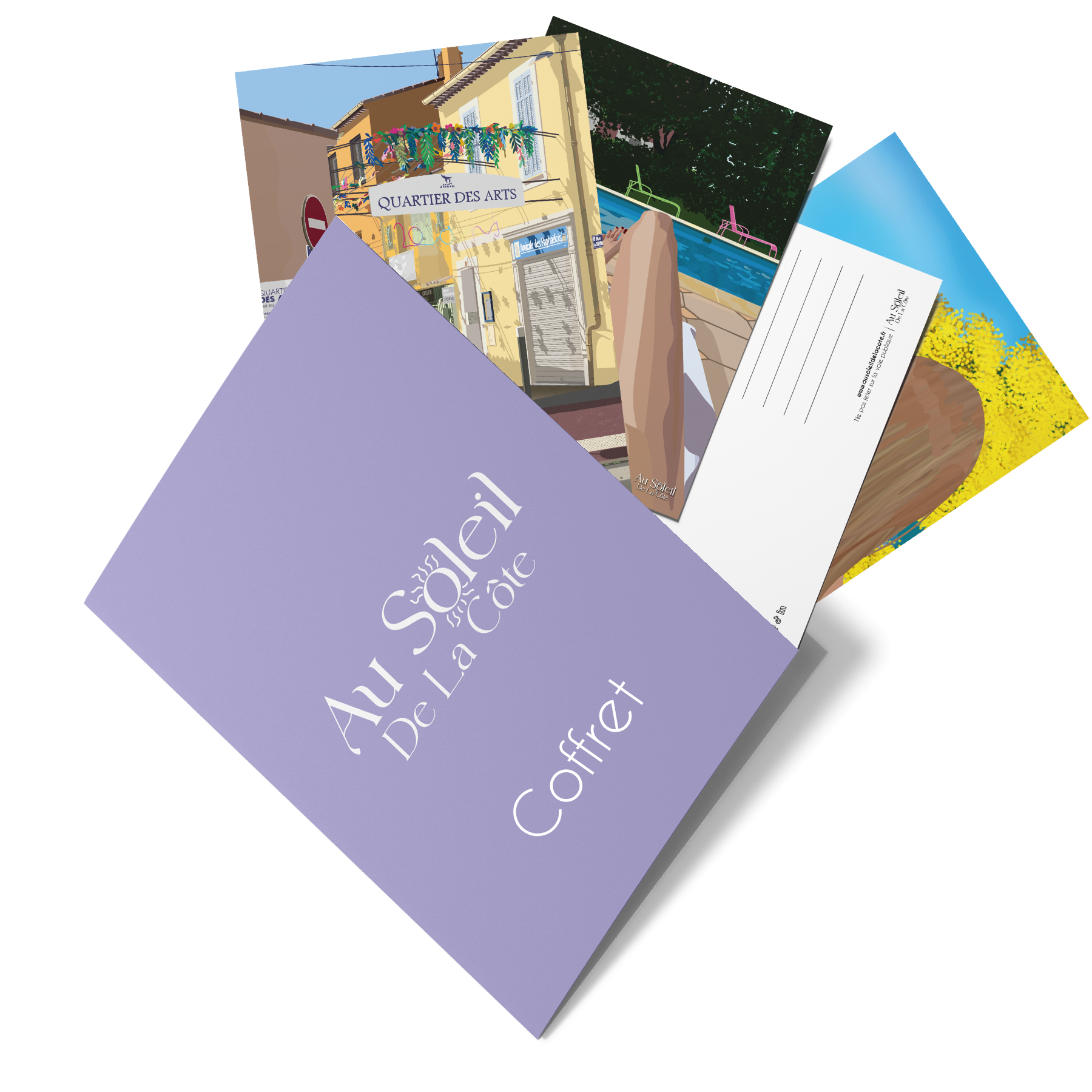 Coffret 3 cartes postales – Au choix